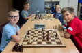 Warmspielen vor dem Start: Maximus Terre und Marko Bukvic (vorn von links), Konrad Jahr und Theodor Franke (hinten von links)